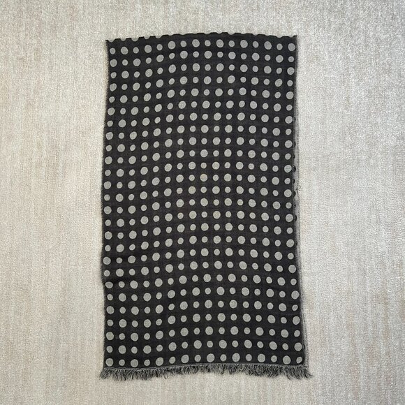 J. Crew Polka Dot Fringe Rectangle Scarf - Picture 3 of 7
